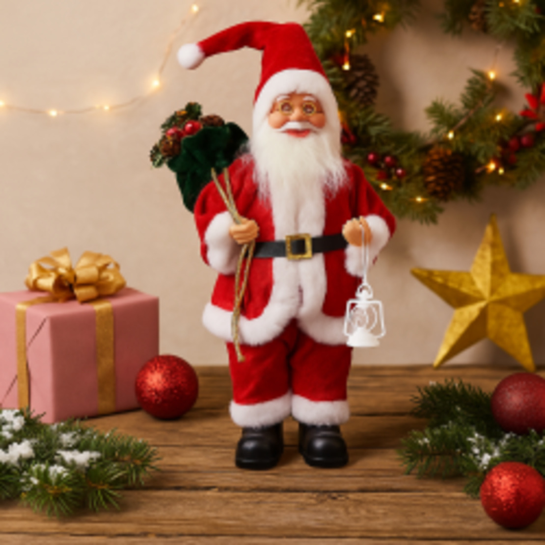 Фигурка Дядо Коледа в традиционно облекло 30 см.
