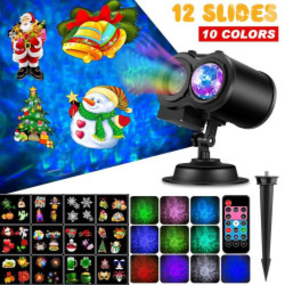 Проектор 2 в 1 Water wave с 12 цветни карти