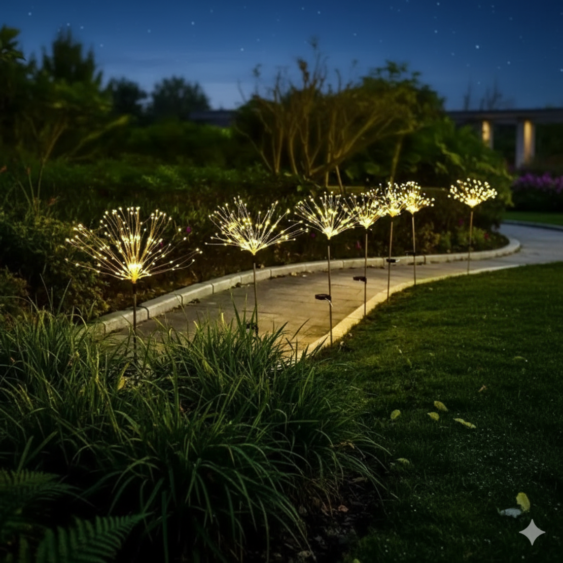 Коледна украса Фенер със 120 светодиода и Соларен панел