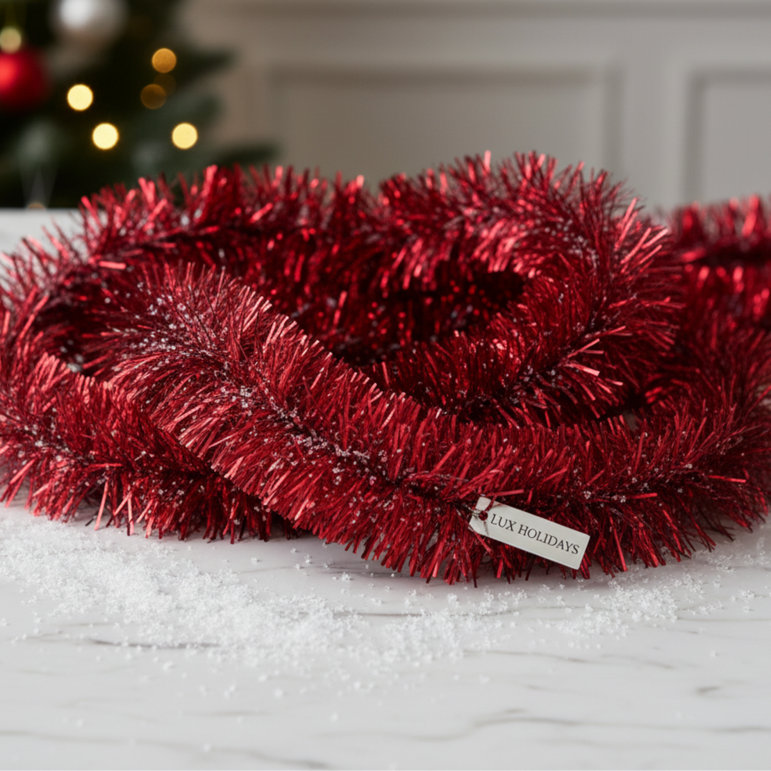 Елеганен празничен гирлянд 5 см. х 2 м. за коледно настроение за всеки дом