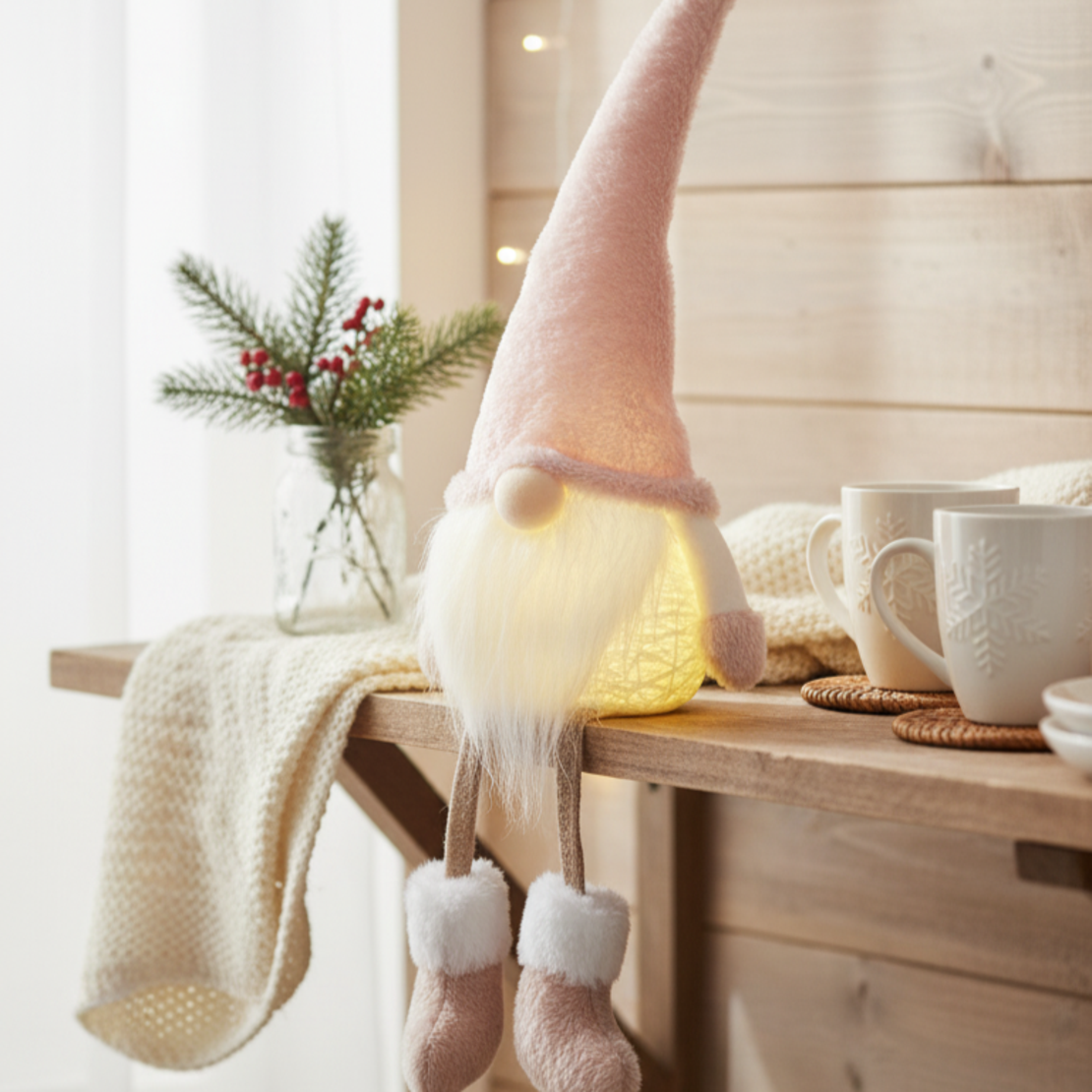 Коледен гном с магическо LED сияние