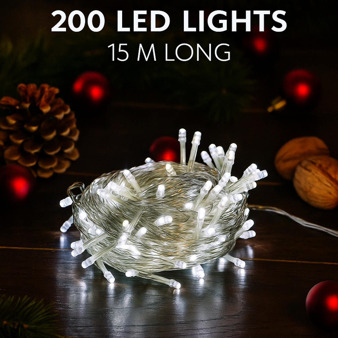 Светещ LED гирлянд с 200 светлини