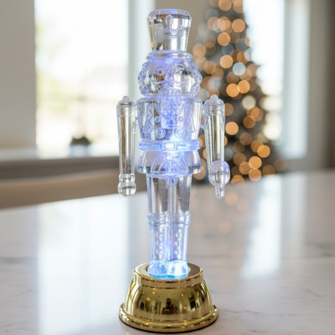 Светеща Коледна фигурка Лешникотрошачка – Войник с LED осветление