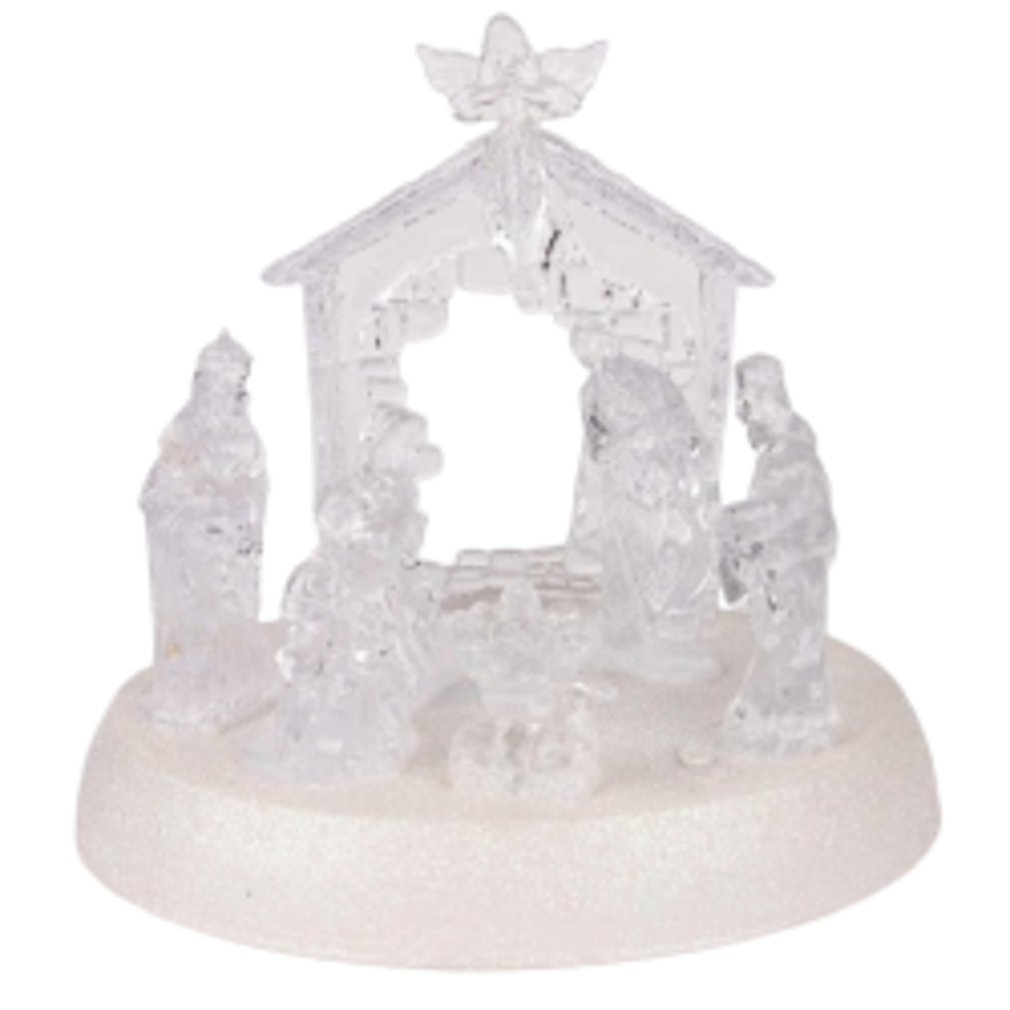 Коледна LED осветена акрилна скулптура на Рождество Христово