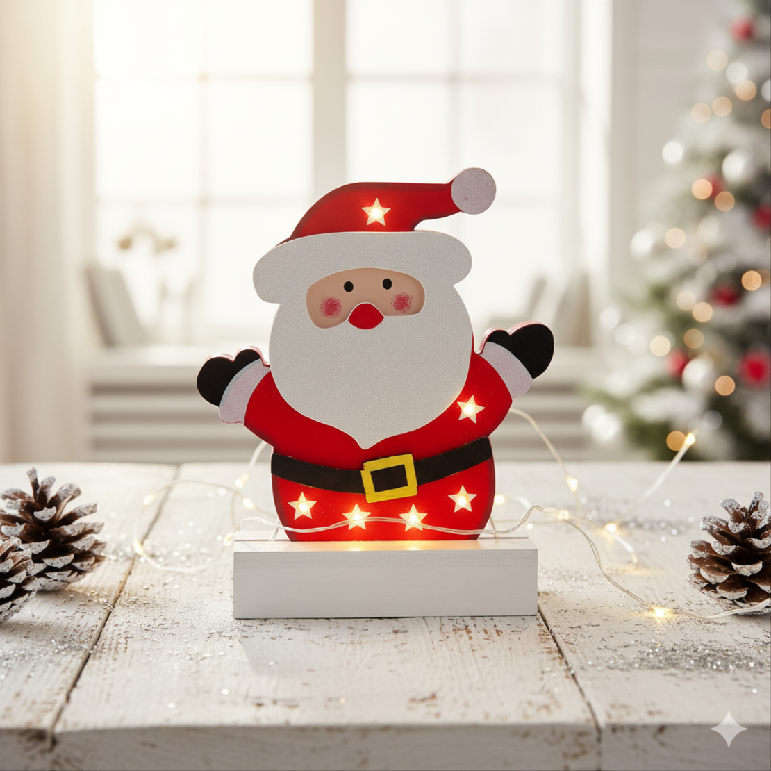 Светеща украса във формата на Дядо Коледа