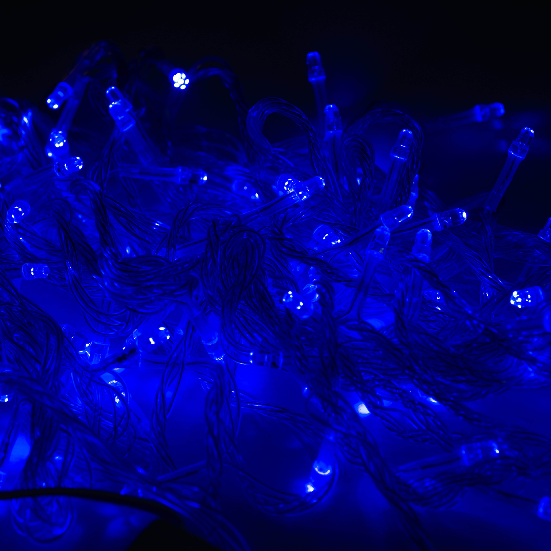 Коледни лампички кристал с удължител 10 метра 100 лампи