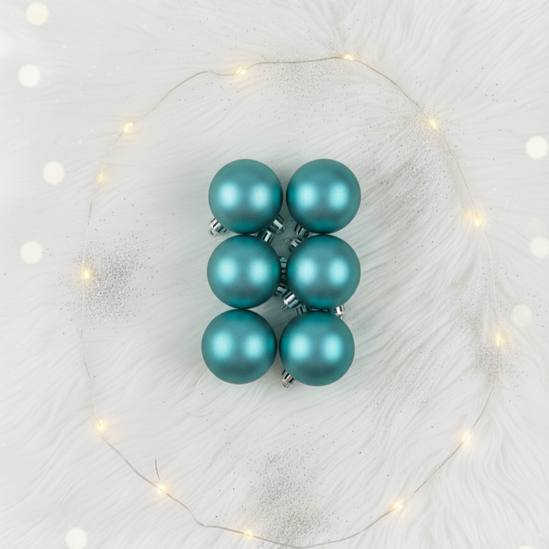 Комплект перлени коледни топки – 6 броя в различни цветове + подарък 6бр златисти топки SD31