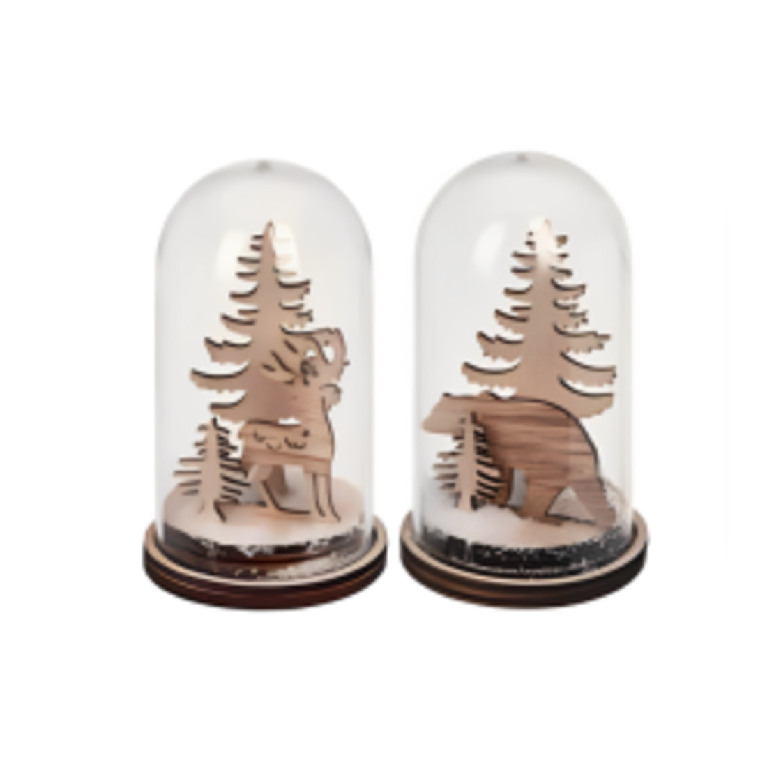 Коледна магия под стъклен купол - LED декорация