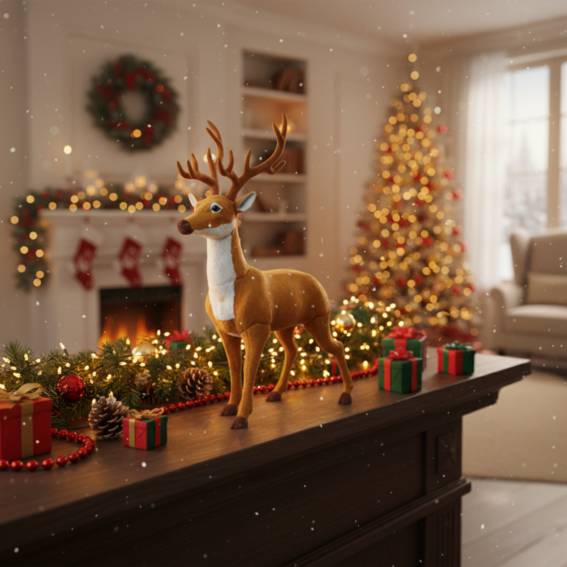 Елегантен коледен елен – перфектната празнична декорация