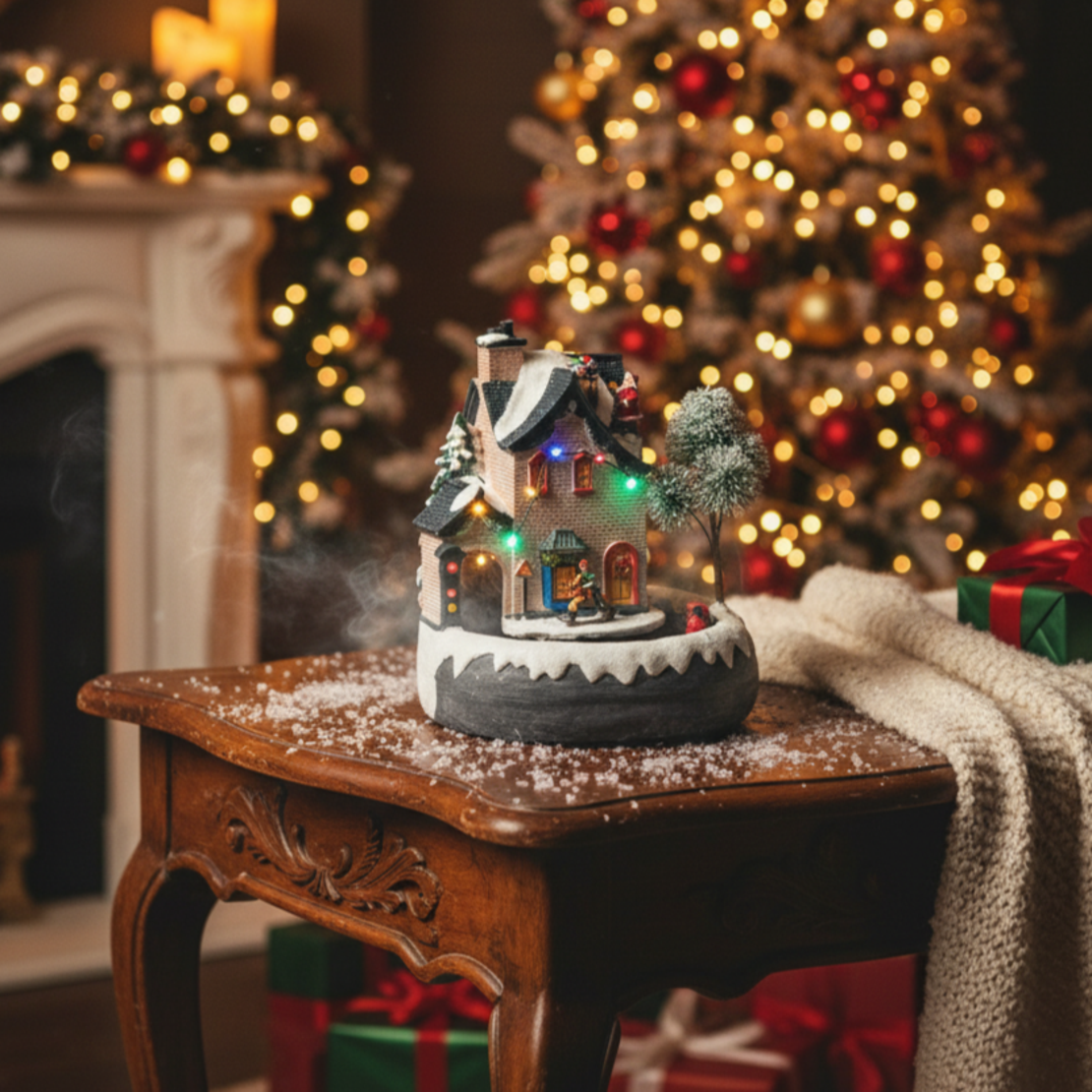 Коледна светеща декорация с Дядо Коледа - Оживете празничния дух у дома