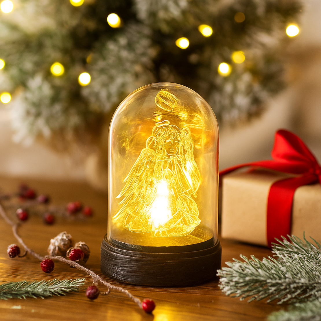 Коледна стъкленица с LED светлина