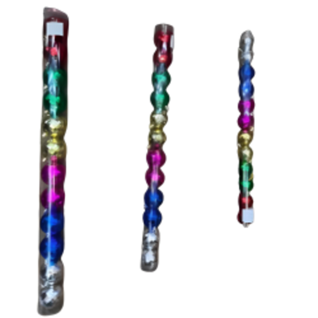 Празничен комплект от 12 бр. цветни топки в разнообразие от цветове и размери