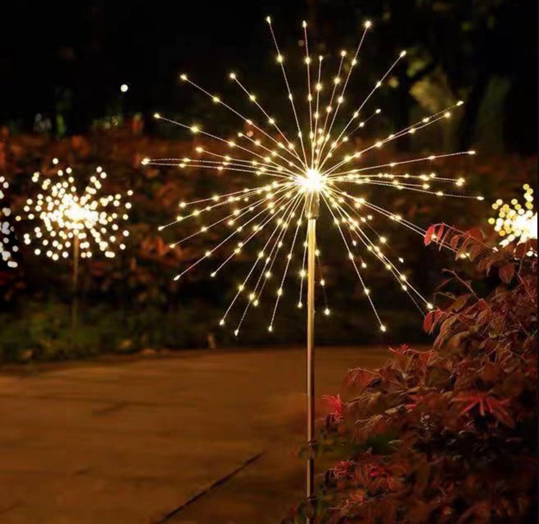 Коледно соларно глухарче с мигаща светлина