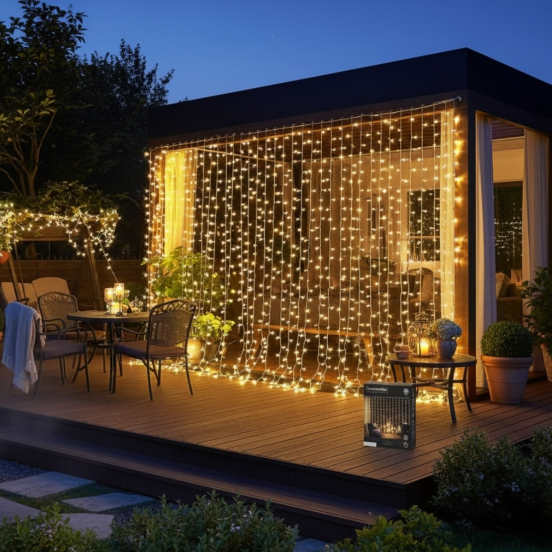 Коледна украса - светеща завеса