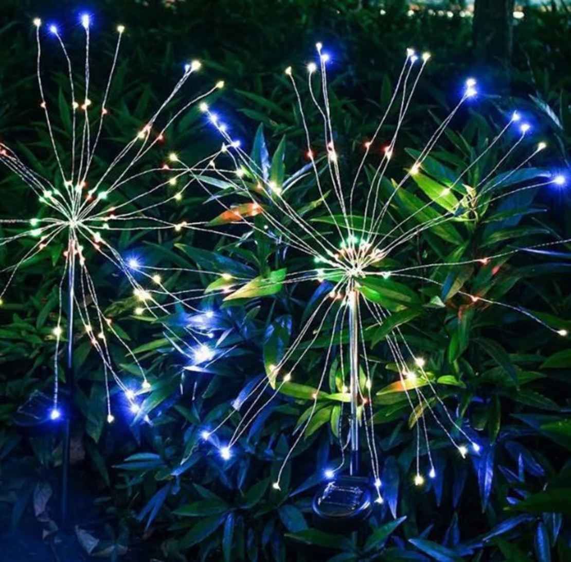 Коледно соларно глухарче с мигаща светлина