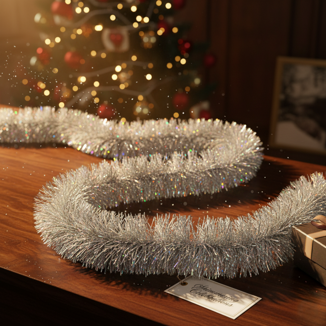 Елеганен празничен гирлянд 5 см. х 2 м. за коледно настроение за всеки дом