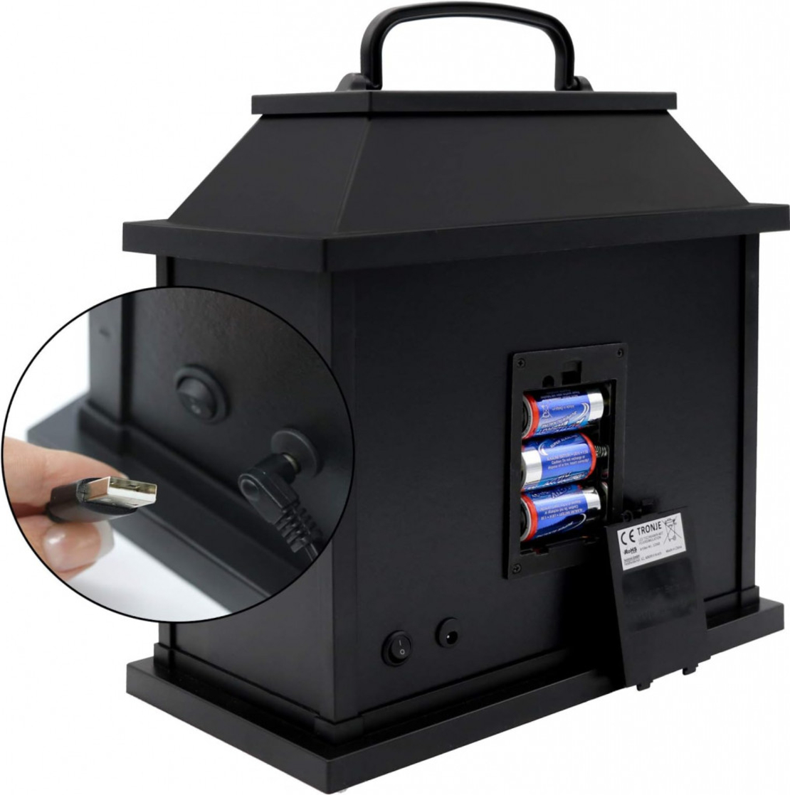 Декоративен LED фенер - камина