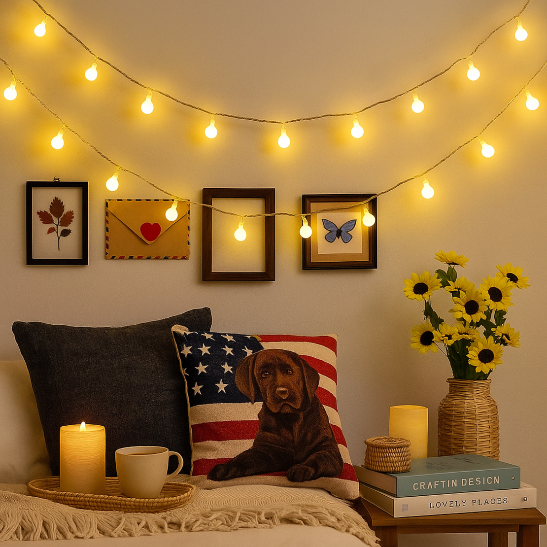 Коледно LED осветление 50 броя 5 метра за външна употреба