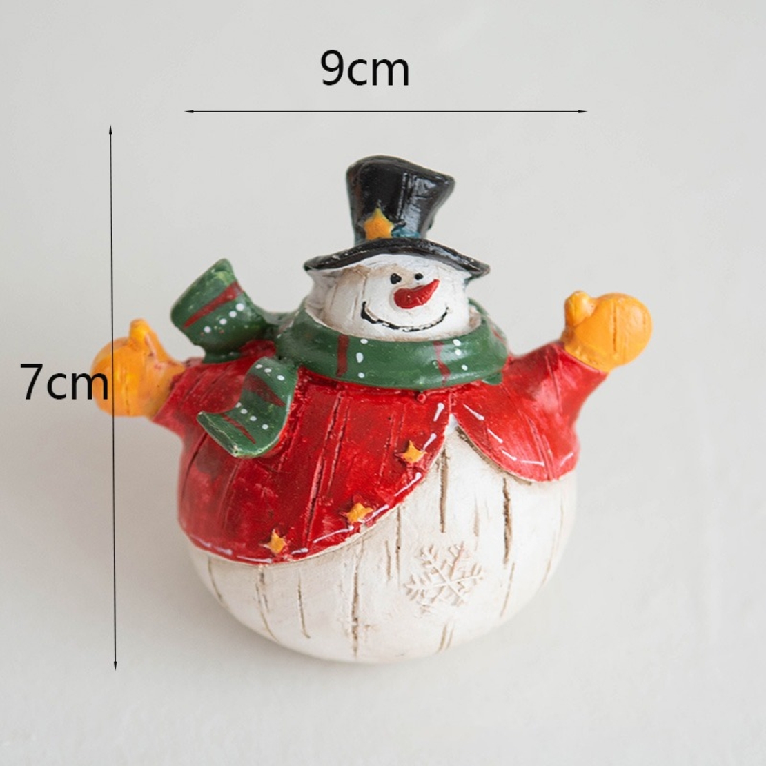 Коледни снежни човечета от полирезин – малка фигурка, идеална коледна украса за всеки дом