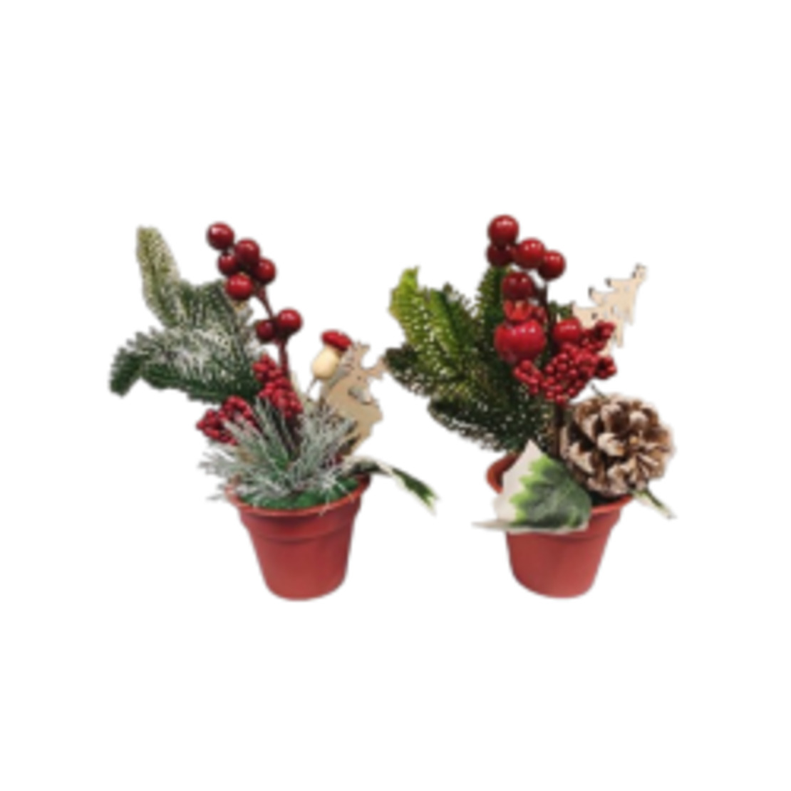 Изкуствена коледна декорация в саксия 1 бр Classic Flora