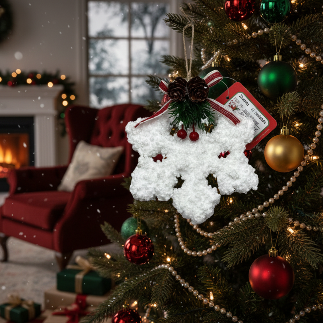 Пухкави коледни орнаменти за елха T-4235