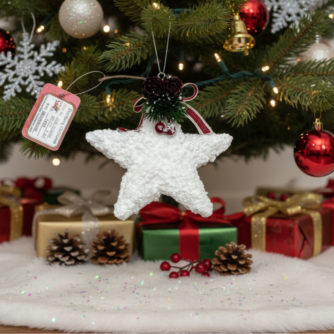 Пухкави коледни орнаменти за елха T-4235