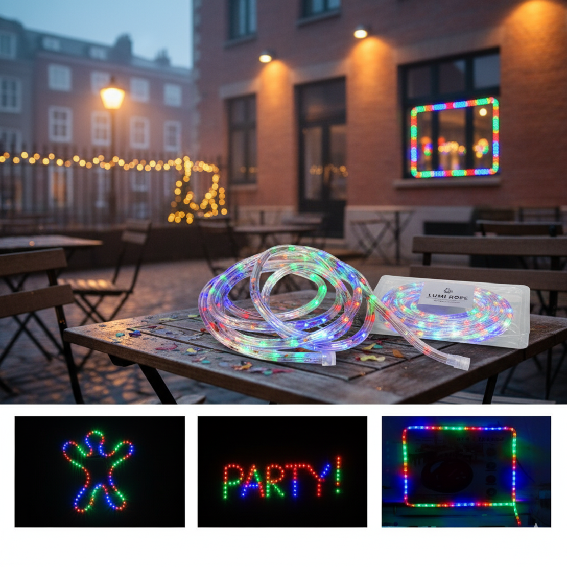 Светещ LED маркуч за коледна украса