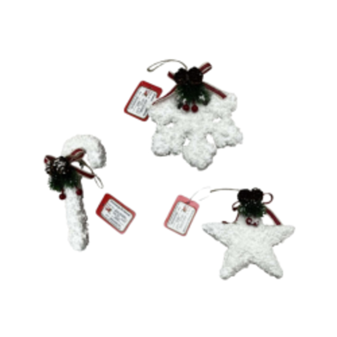 Пухкави коледни орнаменти за елха T-4235