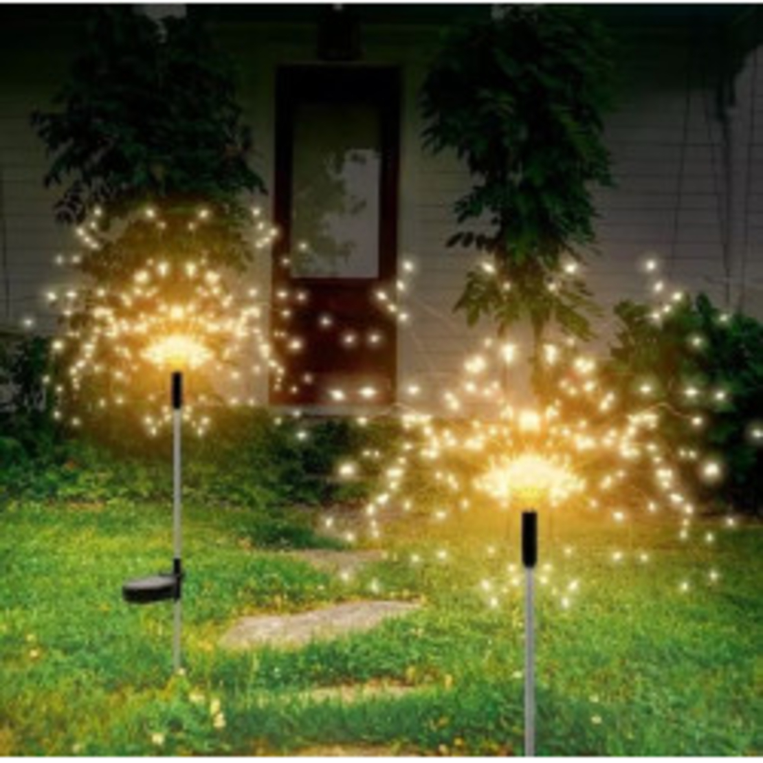 Коледна украса Фенер със 120 светодиода и Соларен панел