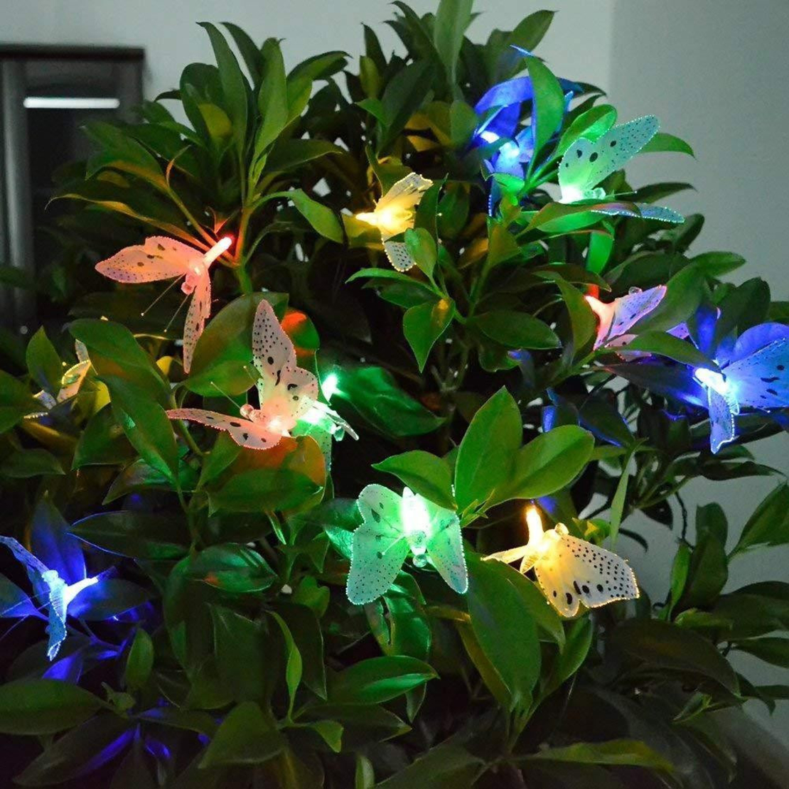 Верига от LED лампички с пеперуди избор от 12 лампички