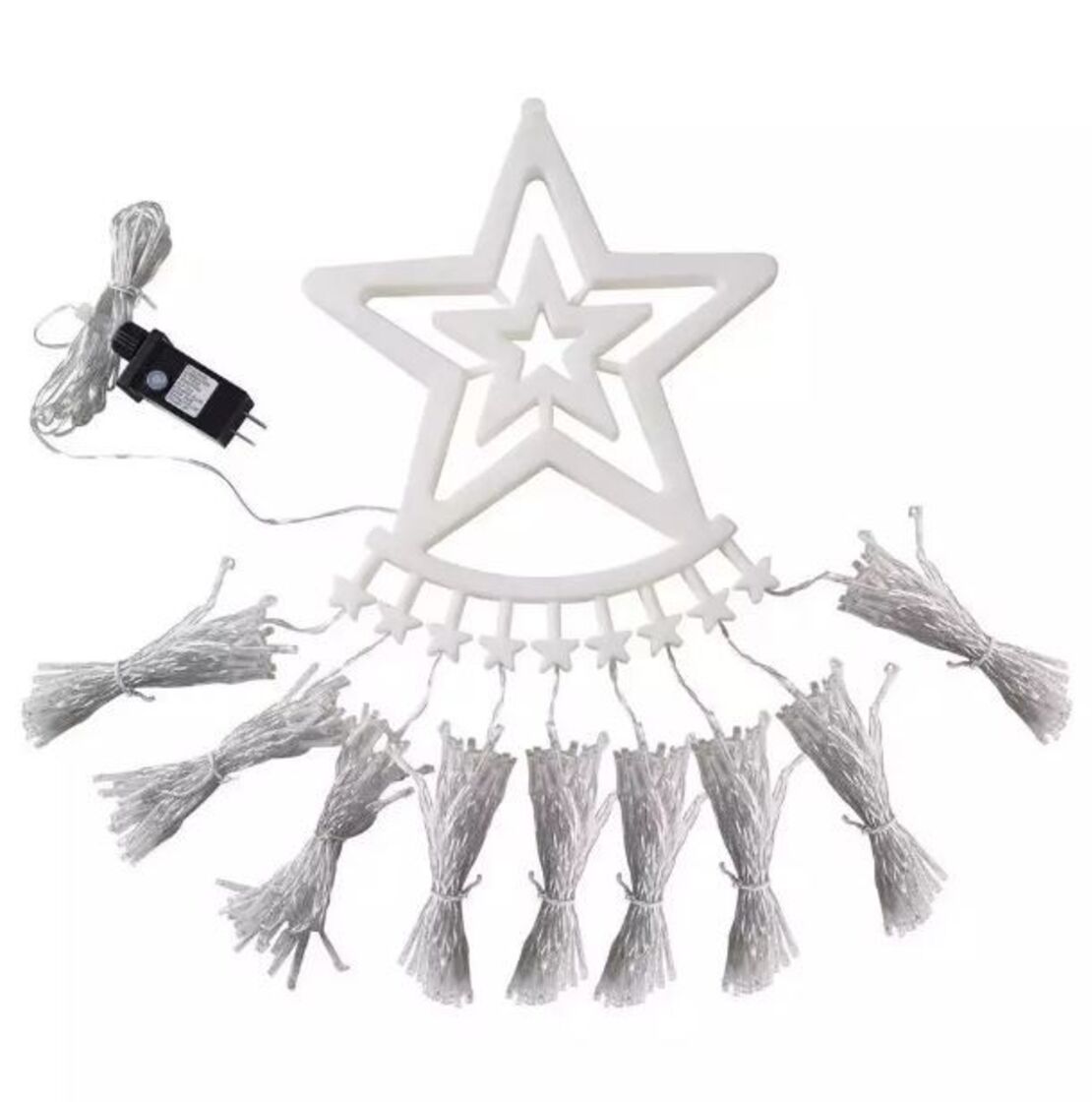 Коледна звезда с 243 лампи Многоцветна светлина