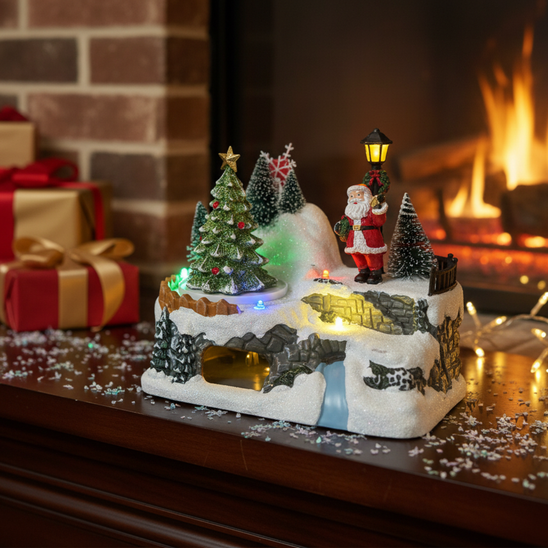 Светеща Коледна декорация с Дядо Коледа или Снежен човек – Празнична магия за вашия дом