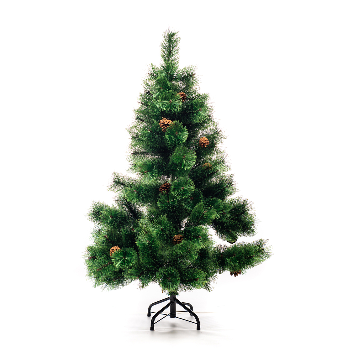 Естествено зелена елха с шишарки