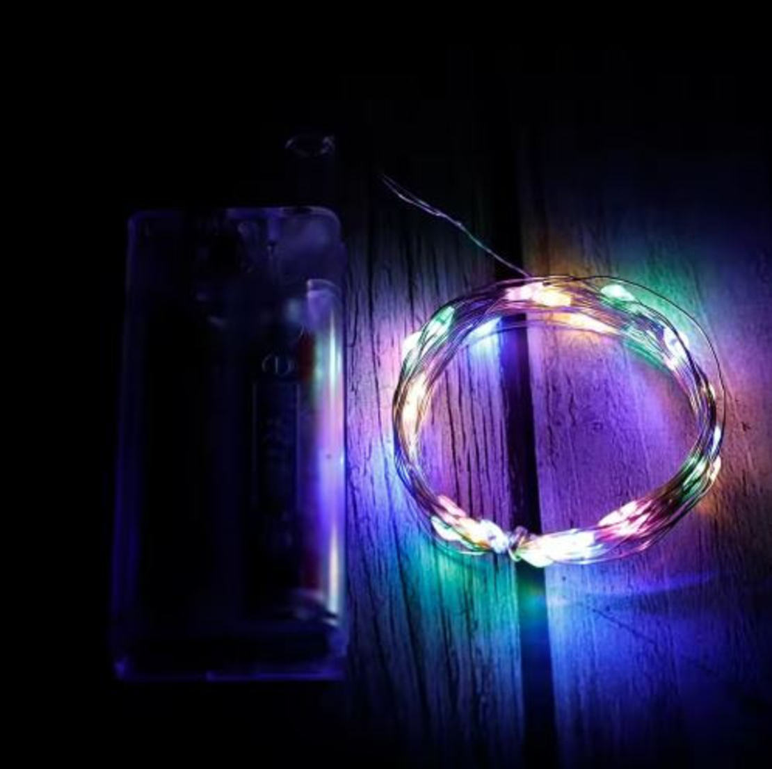 Коледни лампички на батерии в различни цветове