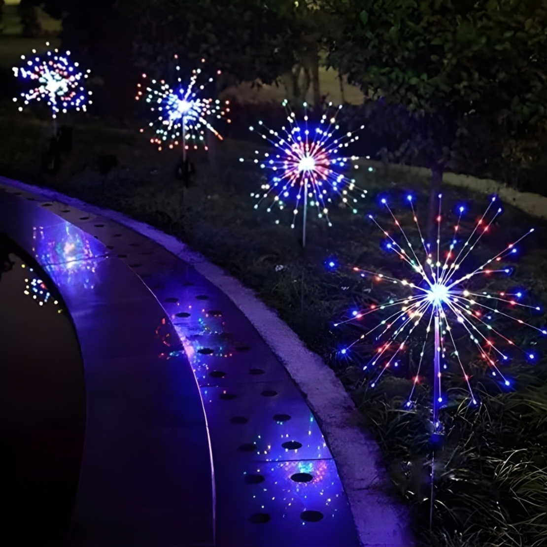 Коледно соларно глухарче с мигаща светлина