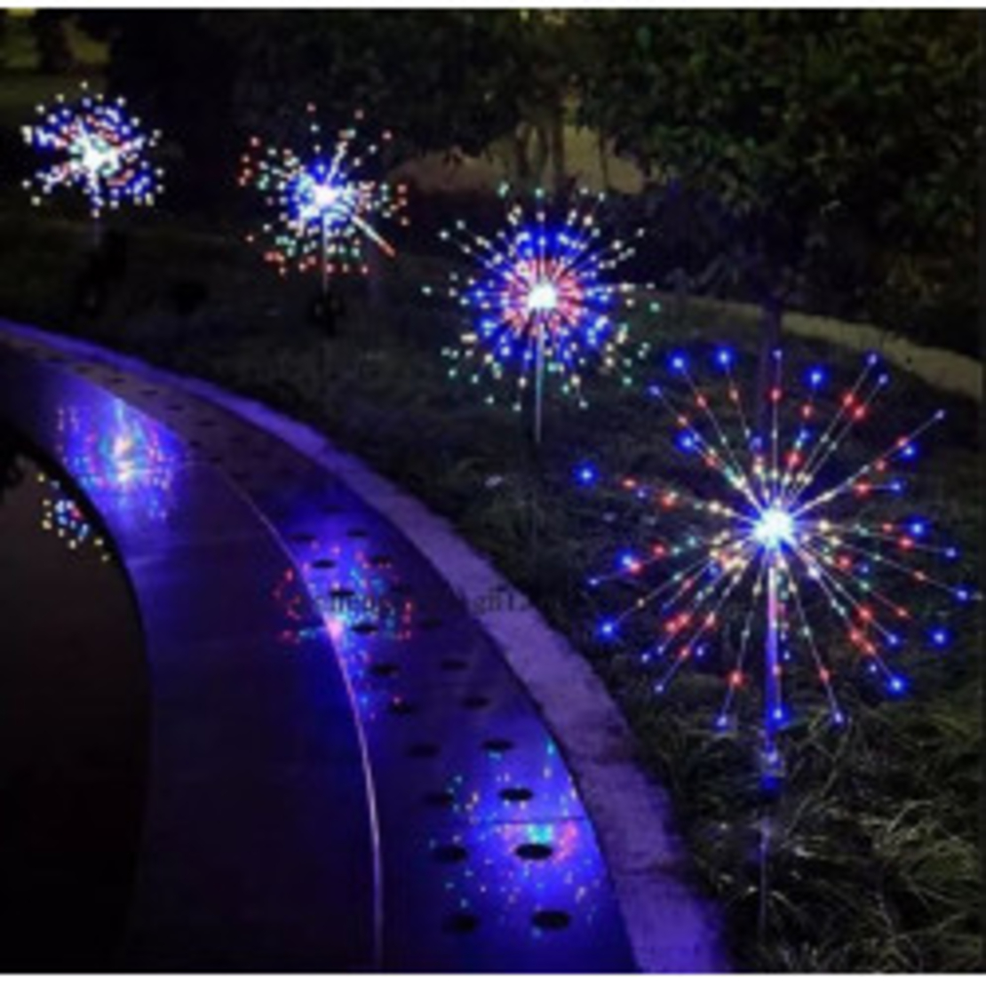 Коледно соларно глухарче с мигаща светлина