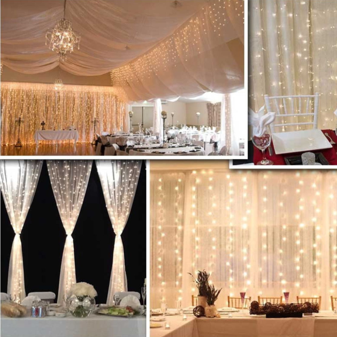 Светеща LED завеса с 400 лампички