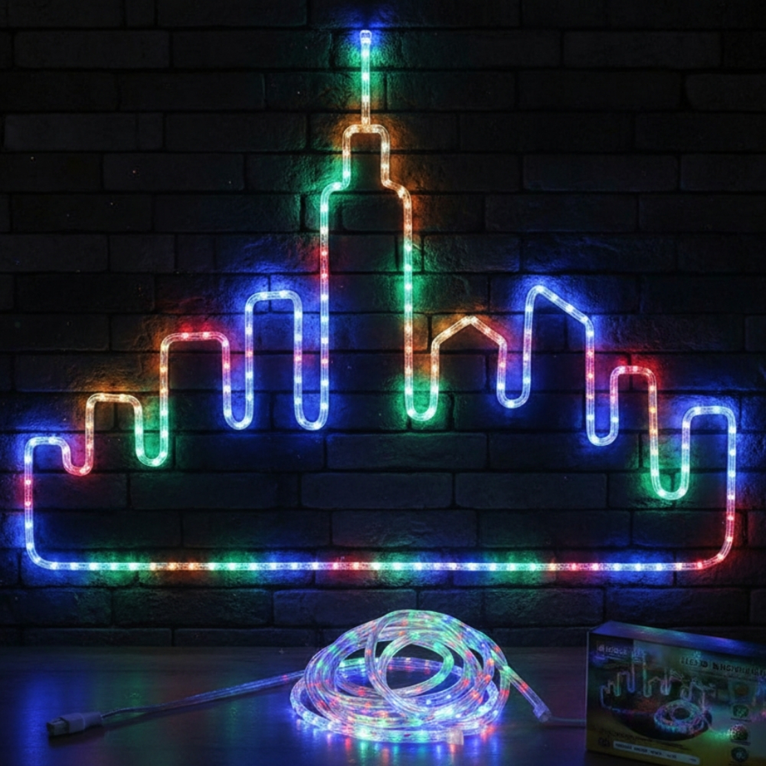 Светещ LED маркуч за коледна украса