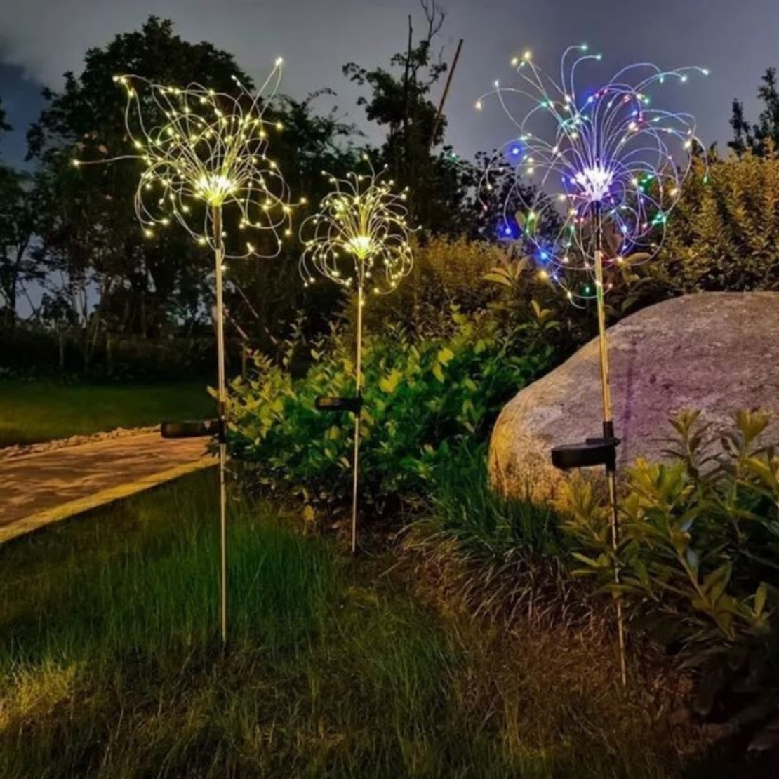 Коледно соларно глухарче с мигаща светлина