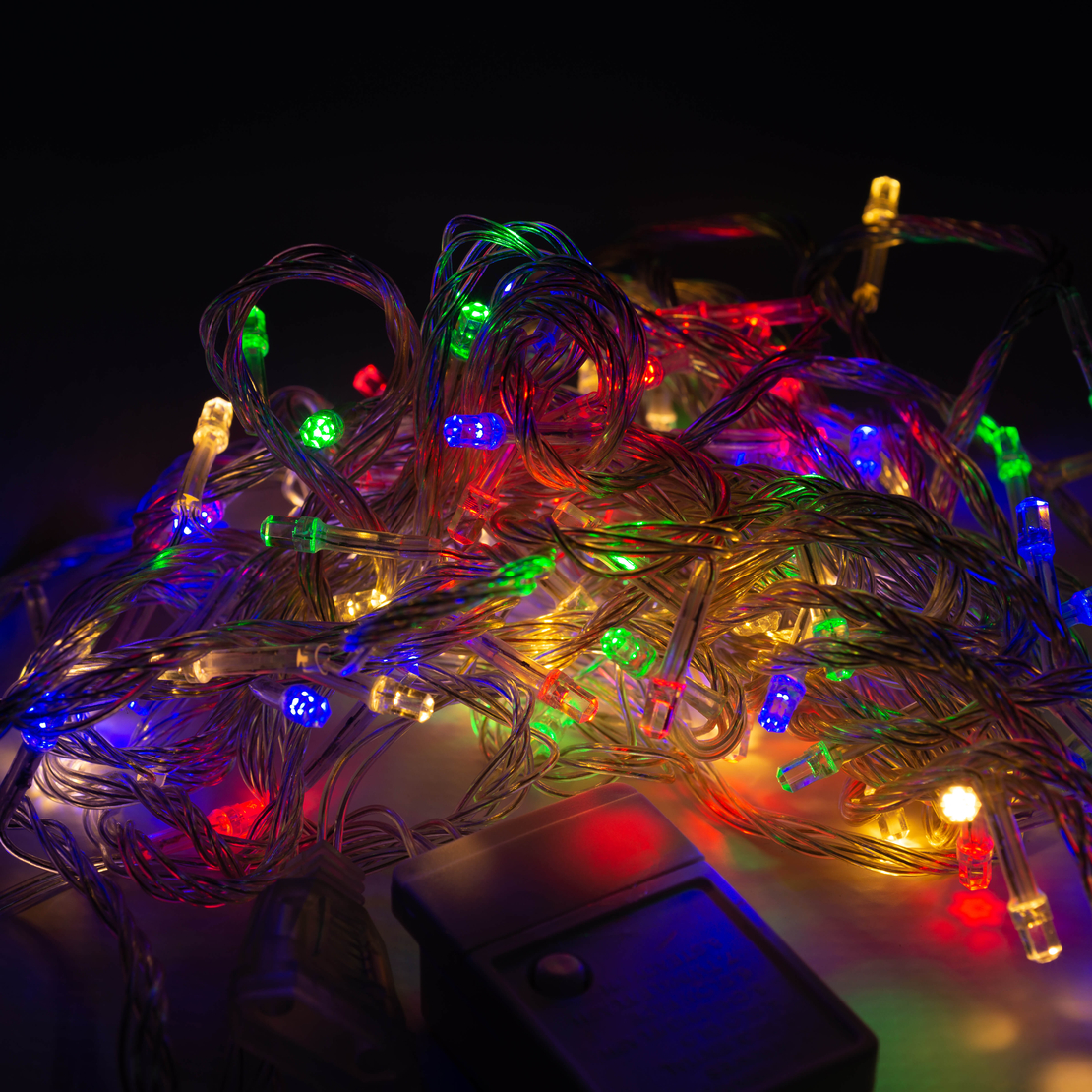 Коледни лампички кристал с удължител 10 метра 100 лампи