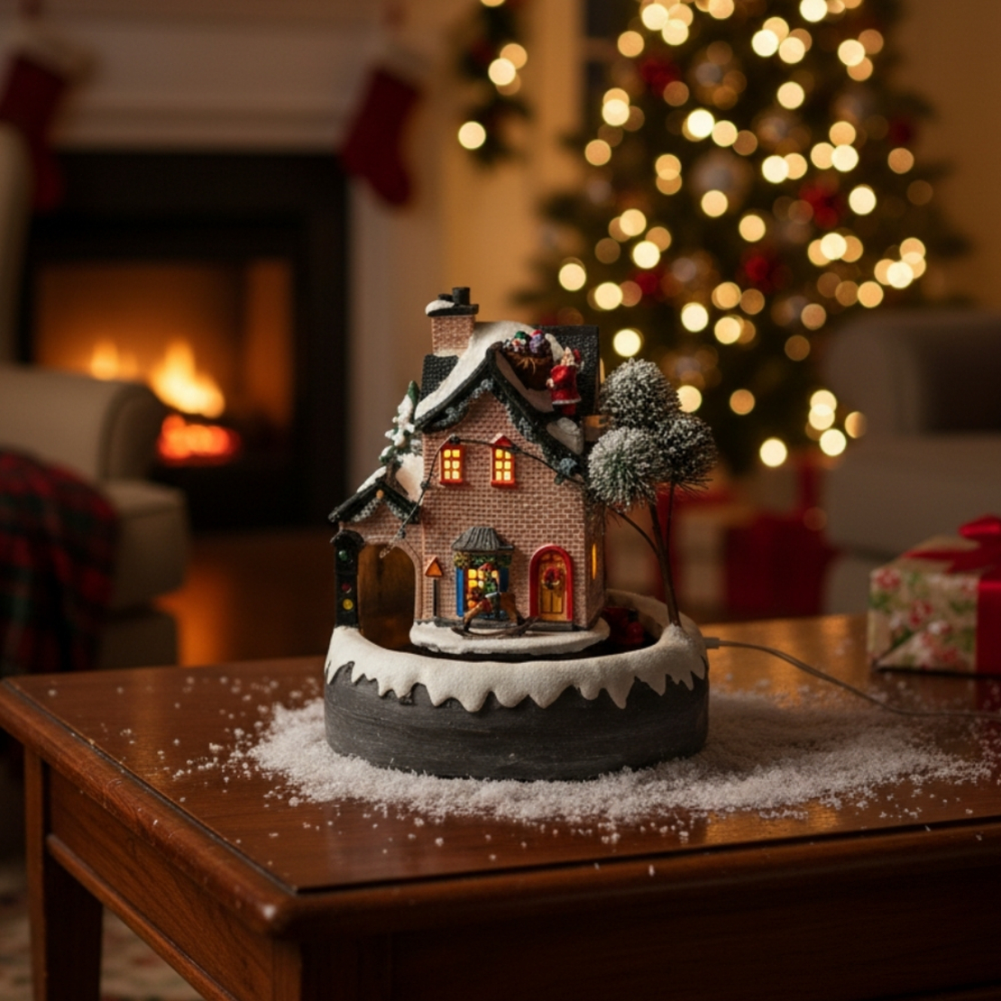 Коледна светеща декорация с Дядо Коледа - Оживете празничния дух у дома