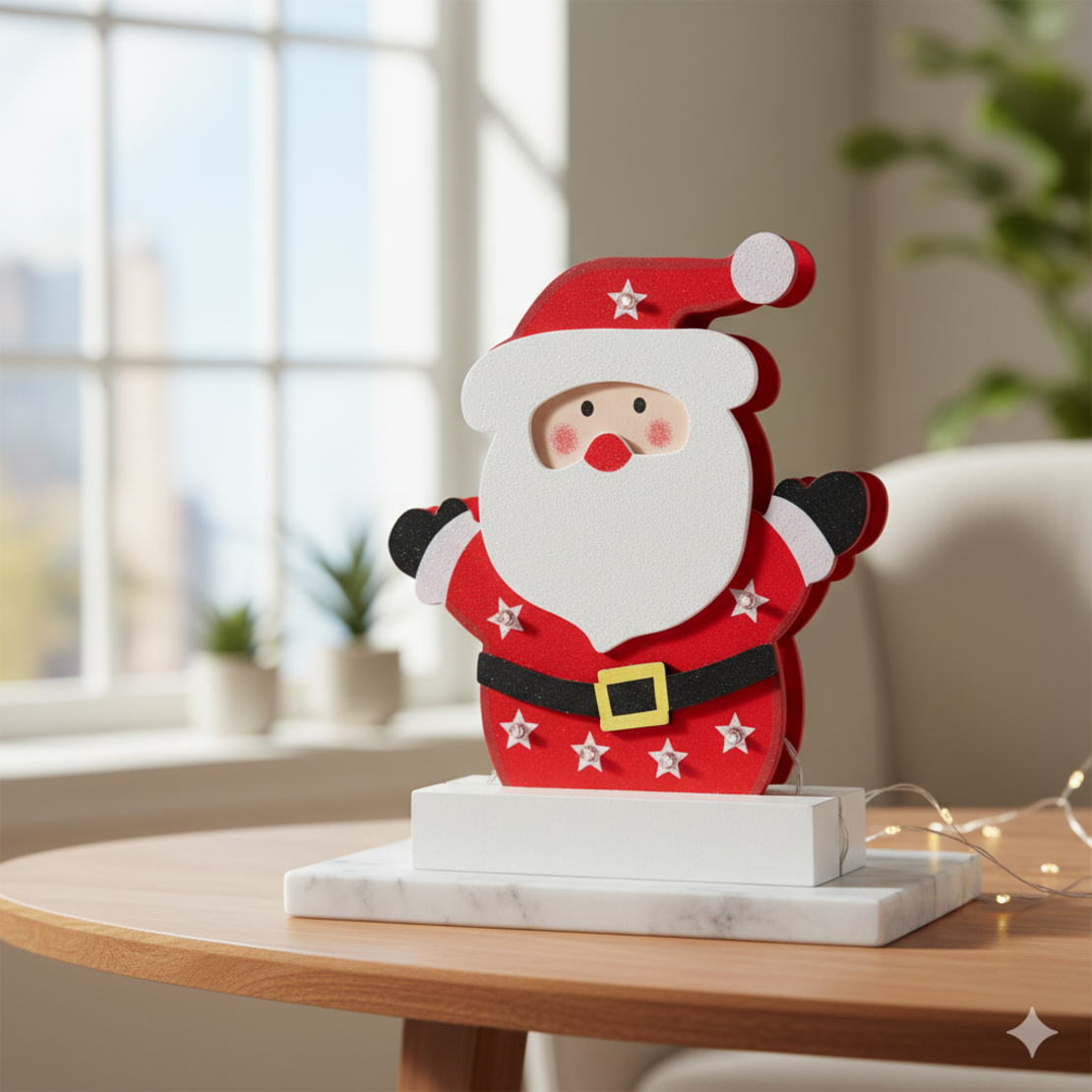 Светеща украса във формата на Дядо Коледа