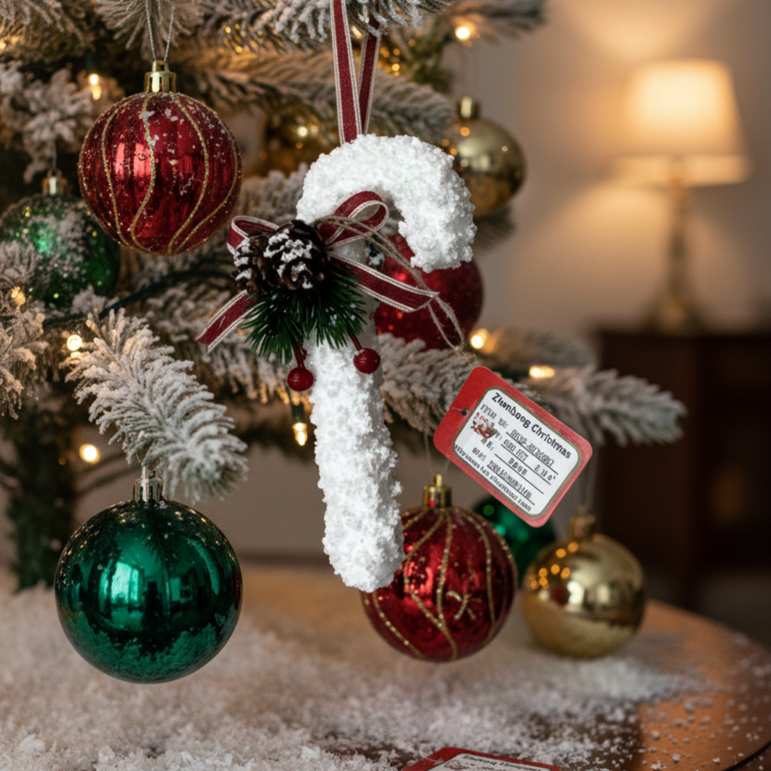 Пухкави коледни орнаменти за елха T-4235