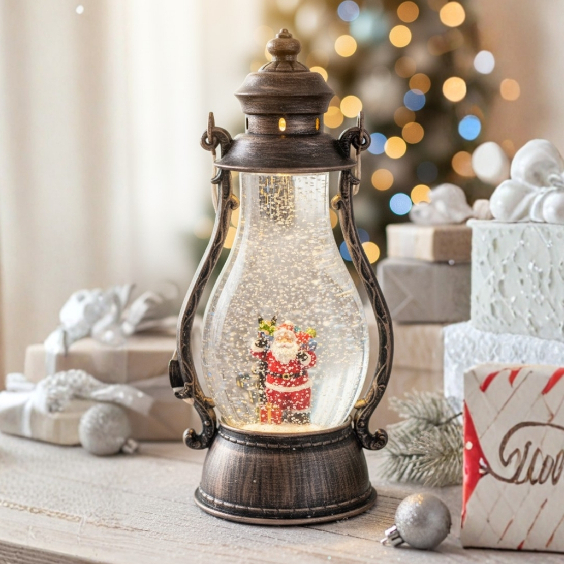 Коледен фенер с Дядо Коледа в три варианта