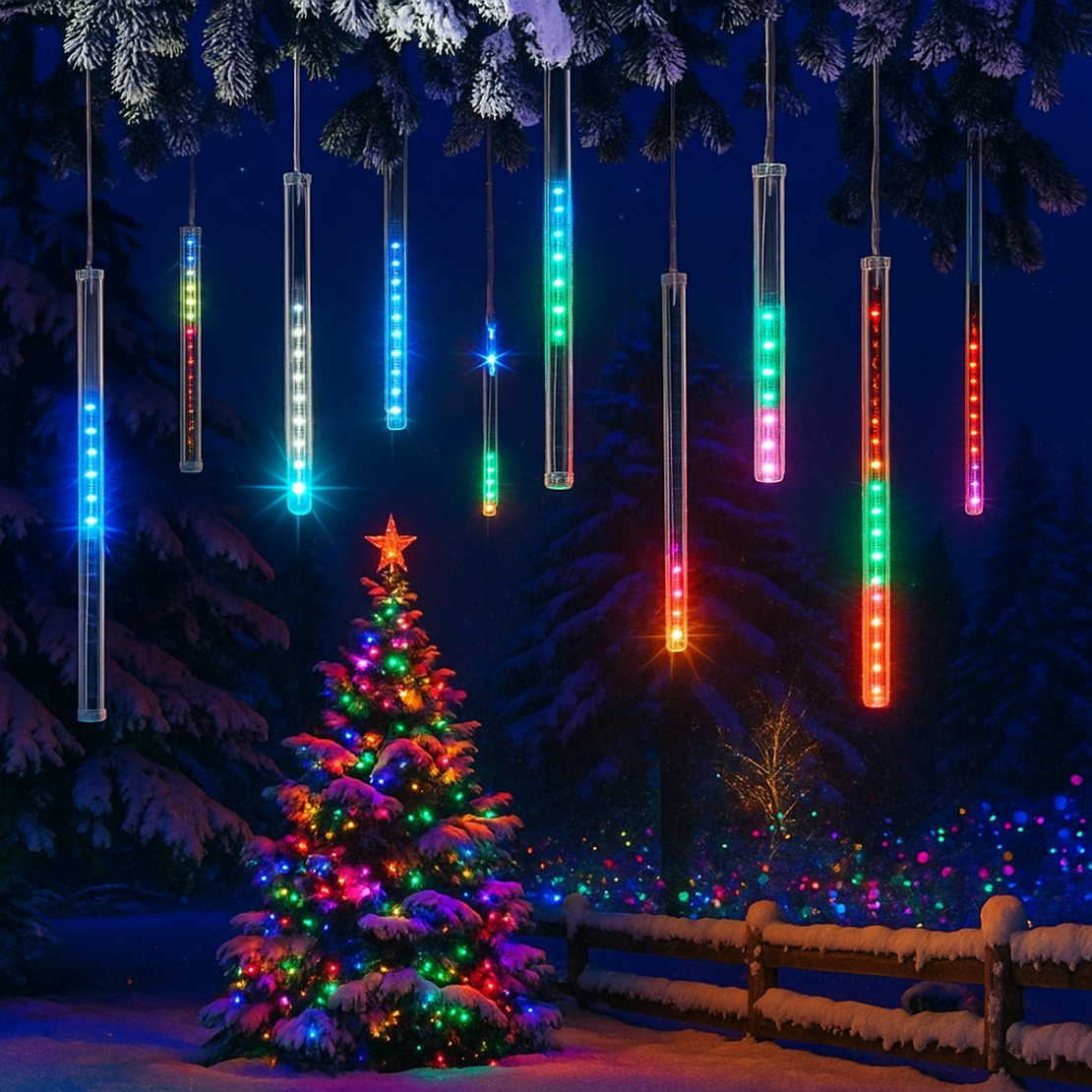 Двустранни LED висулки падащ сняг