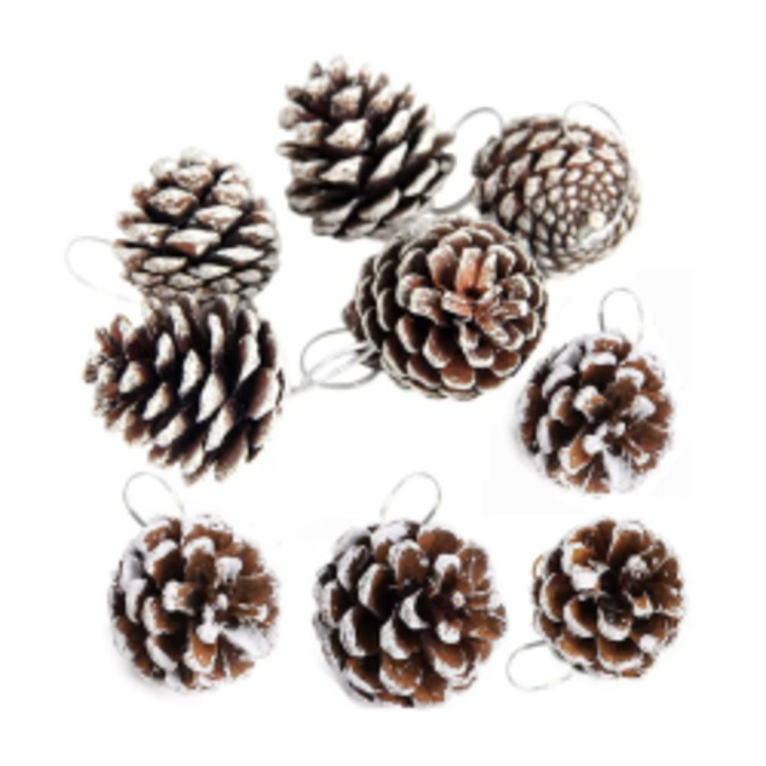 Комплект от 6 или 12 броя коледни шишарки