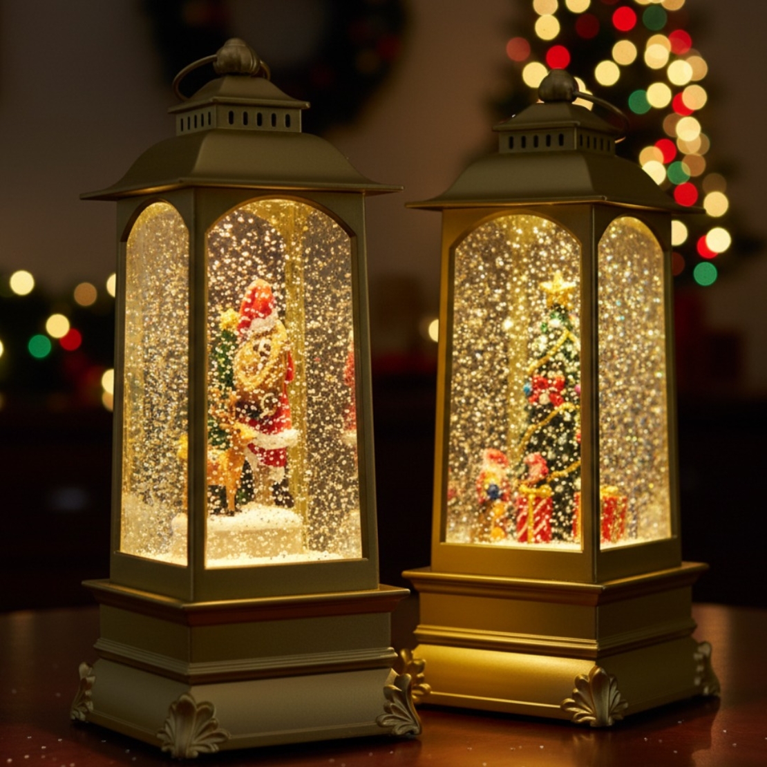 Златист коледен фенер