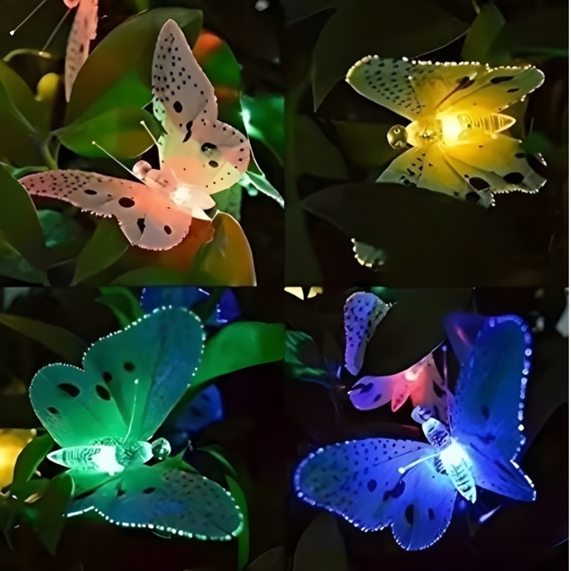 Верига от LED лампички с пеперуди избор от 12 лампички