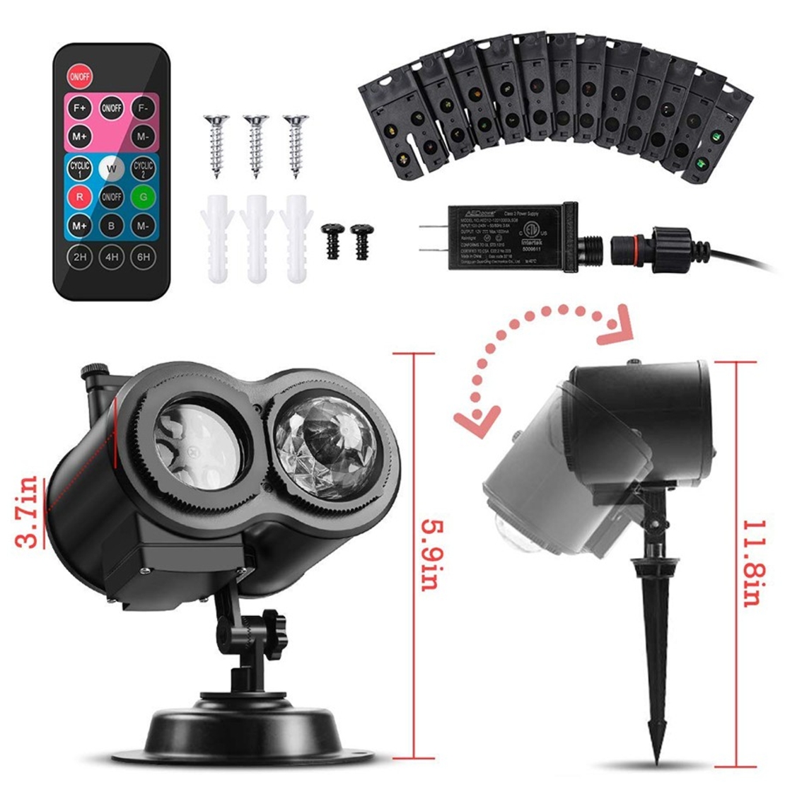 Проектор 2 в 1 Water wave с 12 цветни карти