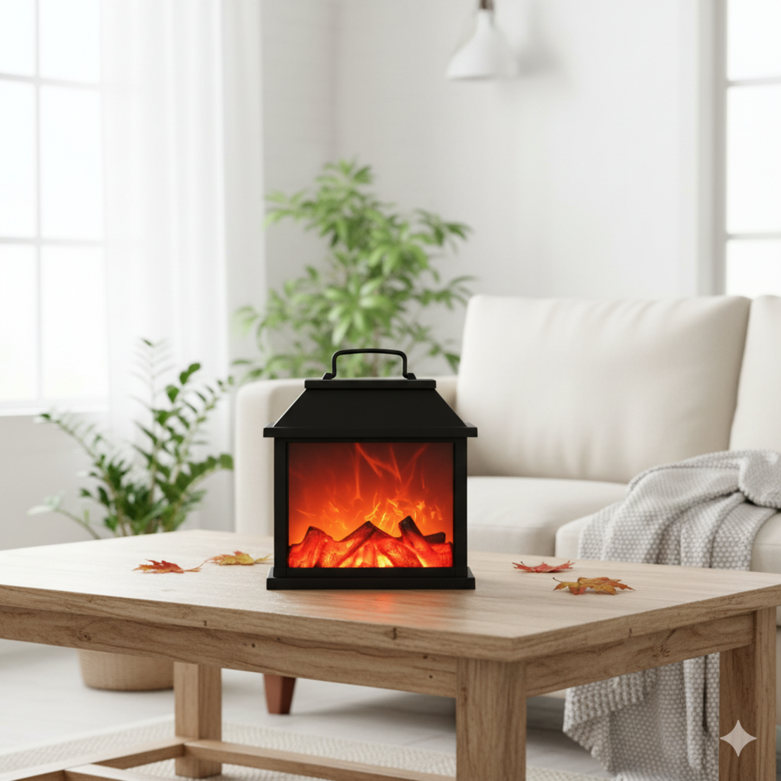 Декоративен LED фенер - камина